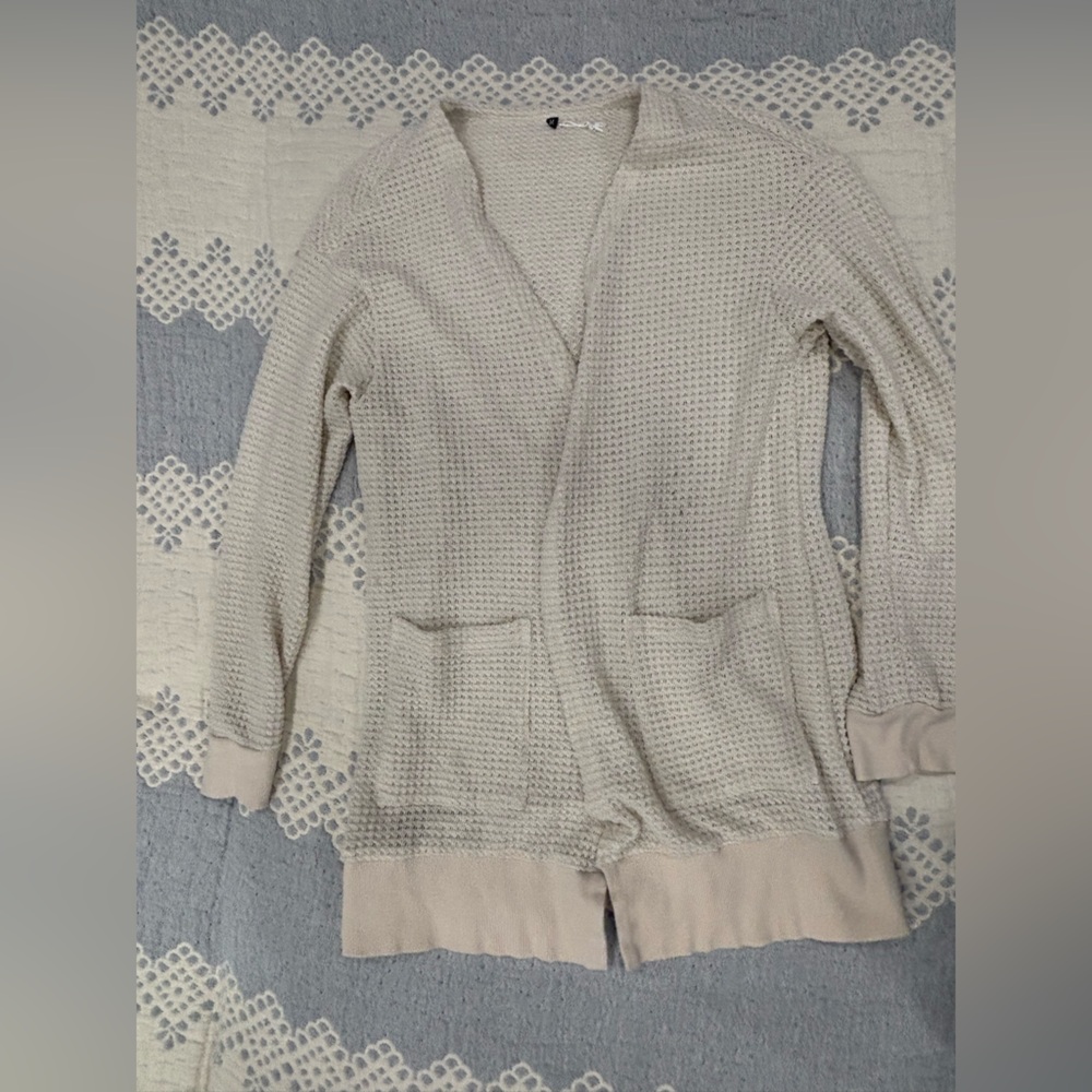 Amazon Women's Cream Open-Front Sweater